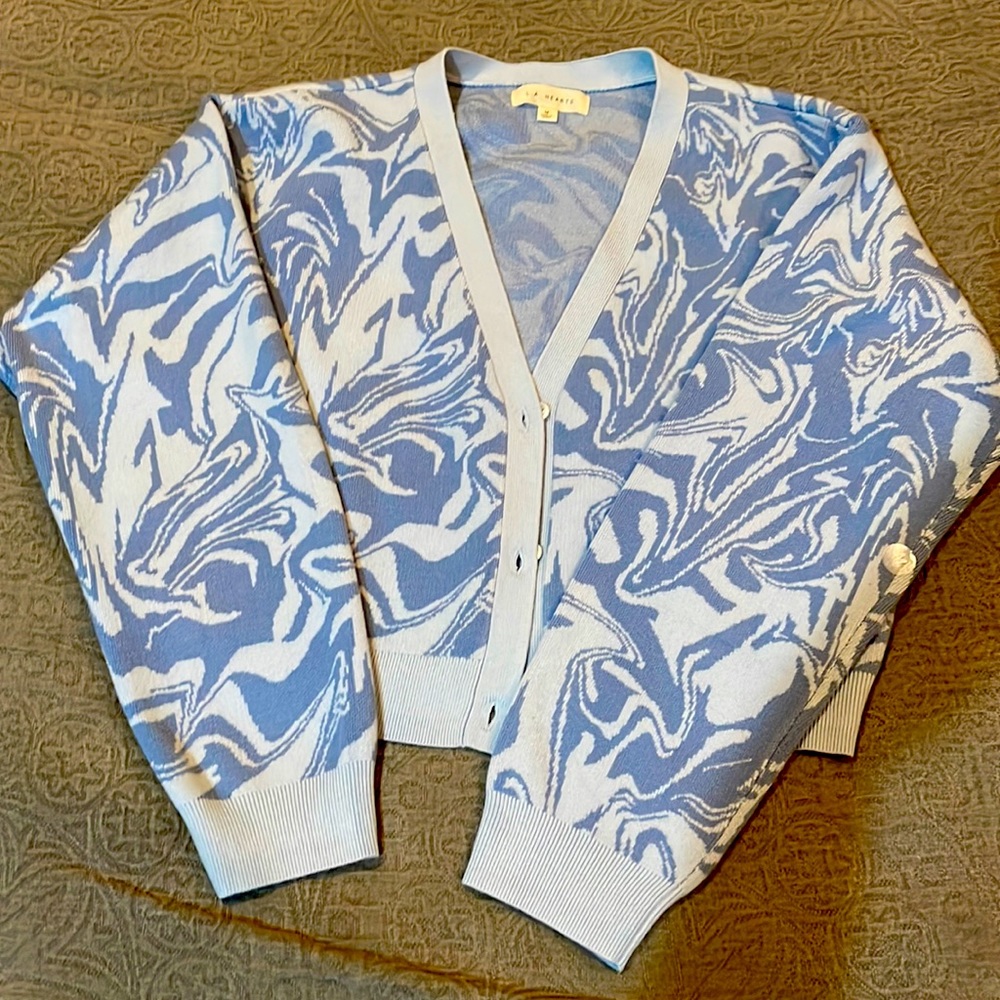 Light blue cardigan and sweater tank